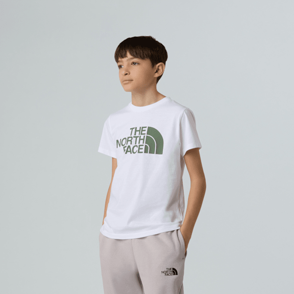 The North Face Easy T-shirt Für Jungen Tnf White-duck Green Größe XS male