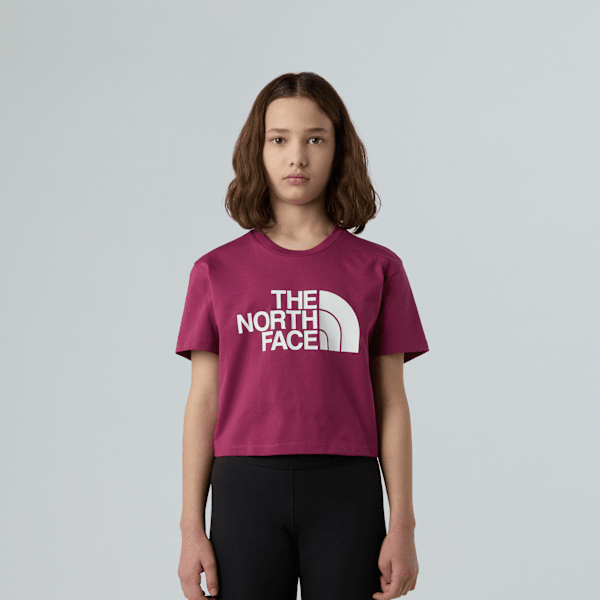 The North Face Easy Kurzgeschnittenes T-shirt Für Mädchen Cyber Berry Größe XS female