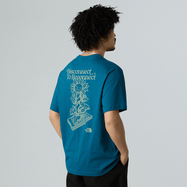 The North Face Connect Relaxt Geschnittenes T-shirt Mit Grafik Für Herren Mineral Ink Größe S male