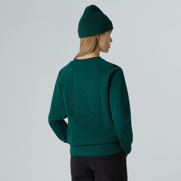 The North Face Rmst Logo Relaxt Geschnittenes Sweatshirt Für Damen Deep Nori Größe S female