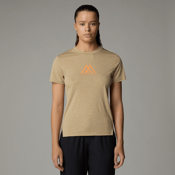 The North Face Mountain Athletics Flex T-shirt Mit Grafik Für Damen Khaki Stone Heather Größe M female