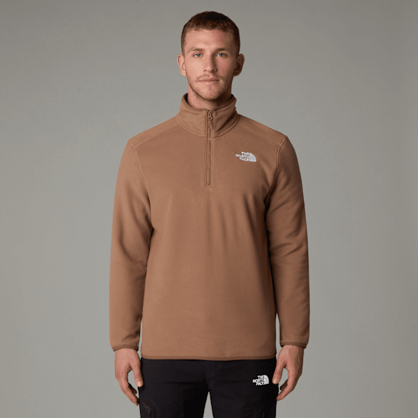The North Face 100 Glacier Fleece Mit 1/4-langem Rv Für Herren Latte Größe M male