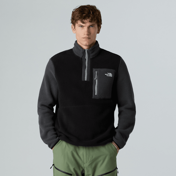 The North Face Yumiori Fleecejacke Mit 1/4-langem Rv Für Herren Tnf Black-asphalt Grey-monument Grey Größe XS male