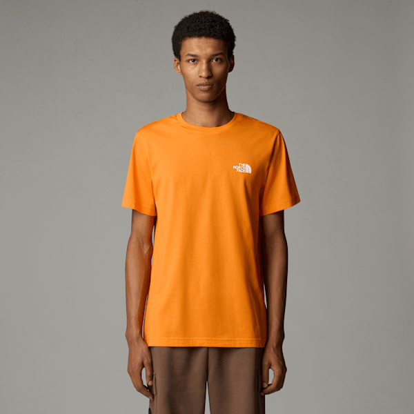 The North Face Simple Dome T-shirt Für Herren Digital Orange Größe L male