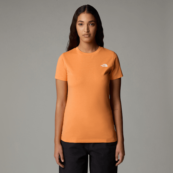 The North Face Simple Dome T-shirt Für Damen Papaya Größe XS female