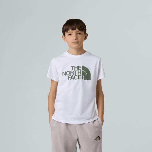 The North Face Easy T-shirt Für Jungen Tnf White-duck Green Größe XS male