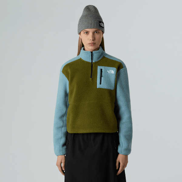 The North Face Yumiori Fleecejacke Mit 1/4-langem Rv Für Damen Forest Olive-shallow Blue-tnf Black Größe XS female