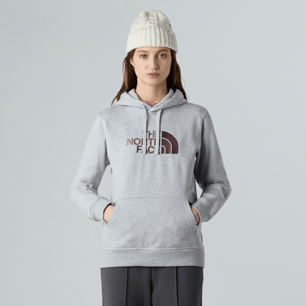 The North Face Drew Peak Kapuzenpulli Für Damen Tnf Light Grey Heather-tawny Quartz Größe XS female