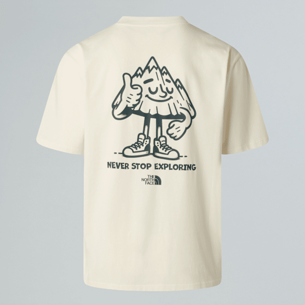 The North Face Unisex Mountain Fun Oversized T-shirt White Dune Size S male