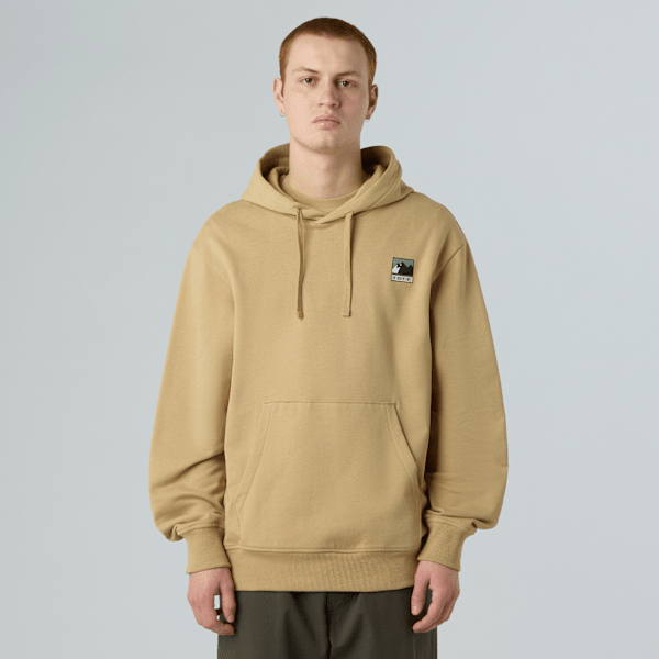 The North Face Men’s Mountain Logo Relaxed Hoodie Khaki Stone Size XS male