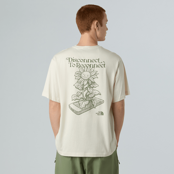 The North Face Connect Relaxt Geschnittenes T-shirt Mit Grafik Für Herren White Dune Größe XXL male