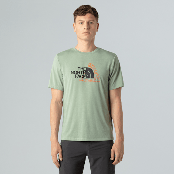 The North Face Foundation Mountain T-shirt Mit Grafik Für Herren Slate Moss Größe M male