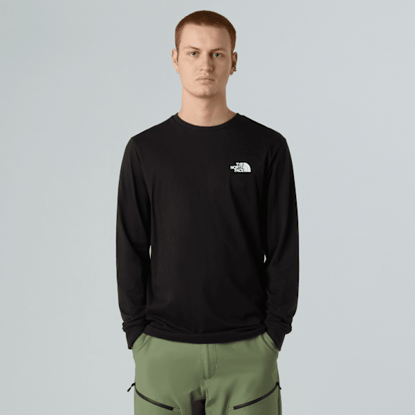 THE NORTH FACE★LONG SLEEVE RED BOX T-SHIRT★NF0A493LLA9RED The North Face Men's Long Sleeve Red Box Tee | Free Shipping