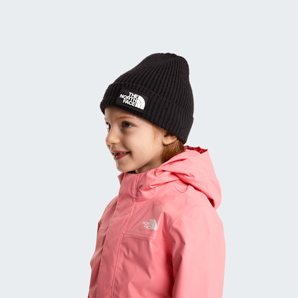 Bonnet à revers et logo carré TNF pour enfant TNF Black