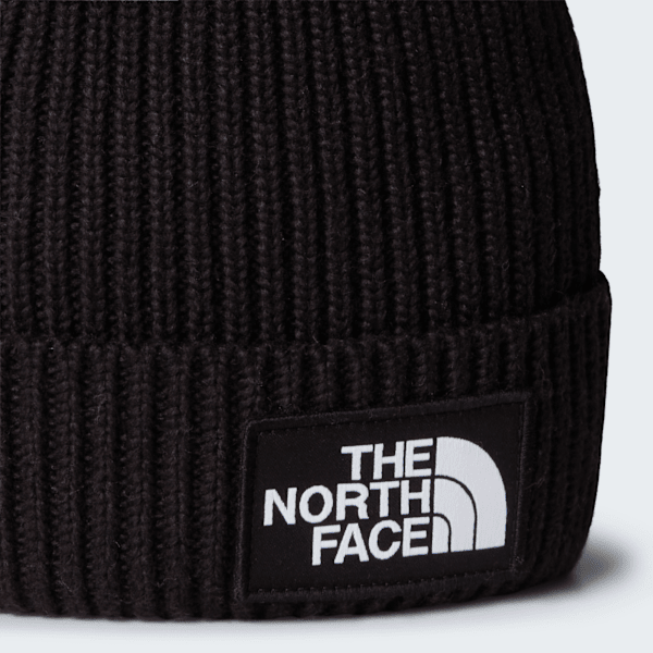 Bonnet à revers et logo carré TNF pour enfant TNF Black