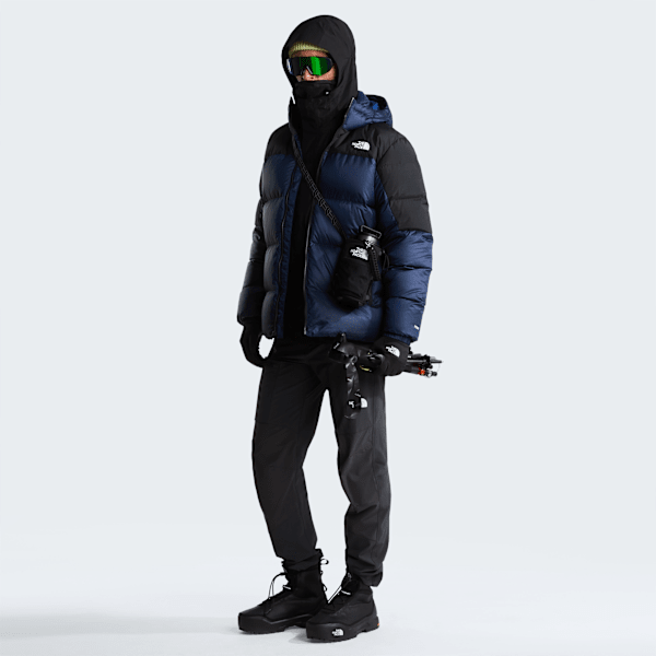 Veste en duvet à capuche Diablo 2.0 pour homme Estate Blue Black Heather-TNF Black-Recycled Down