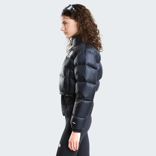Veste courte Nuptse pour femme TNF Black-TNF Black-Recycled Down