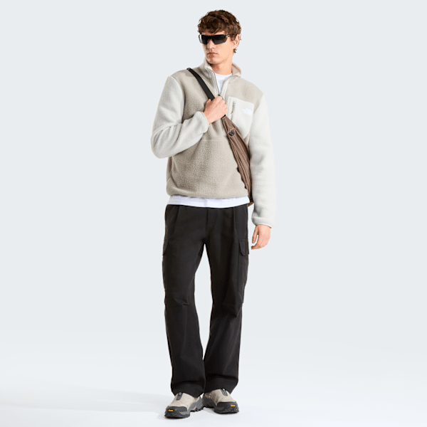 Polaire à col zippé Yumiori pour homme Stone Slab-Cumulus Cloud