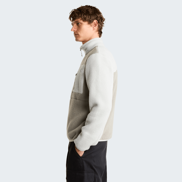 Polaire à col zippé Yumiori pour homme Stone Slab-Cumulus Cloud