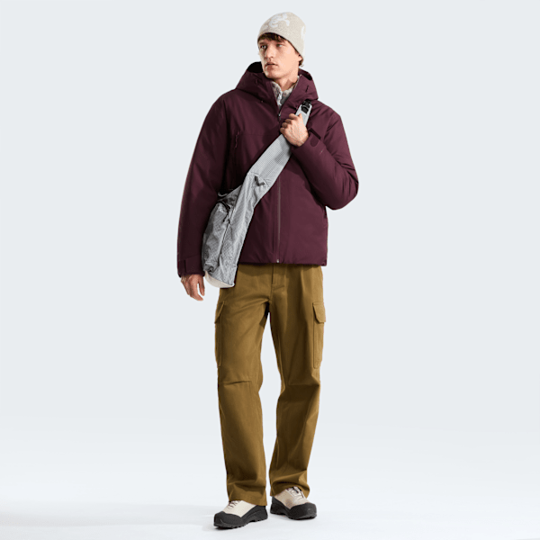 Veste à capuche en duvet Mountain Range pour homme Deep Burgundy