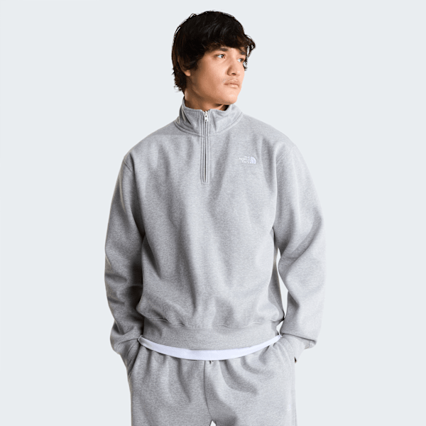 Sweat à col zippé décontracté Essential Simple Dome pour homme