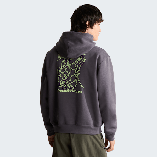 Sweat à capuche graphique décontracté unisexe NSE Slopes Anthracite Grey