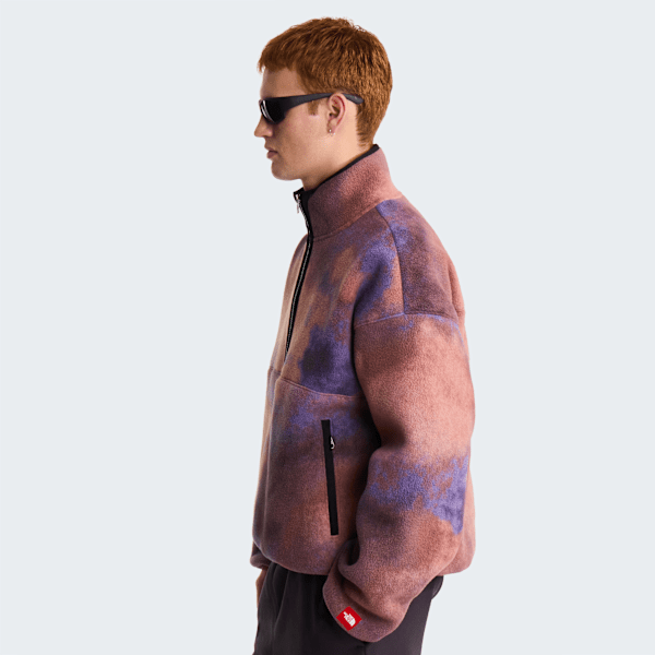 Polaire demi-zippée imprimée TNF™ Red Box unisexe Grounded Plum 1989 Catalogue Print