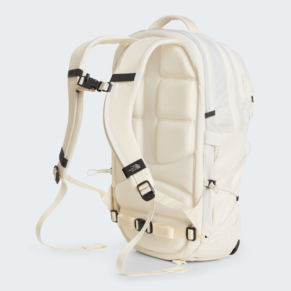 north face backpack white rose gold Watch Honest review of the Jester Luxe on Amazon Live Complete with convenient water bottle pockets The North Face Women's Borealis