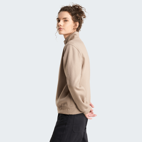 Women's Ski Embroidery Relaxed Graphic 1/4 Zip Sweatshirt | The