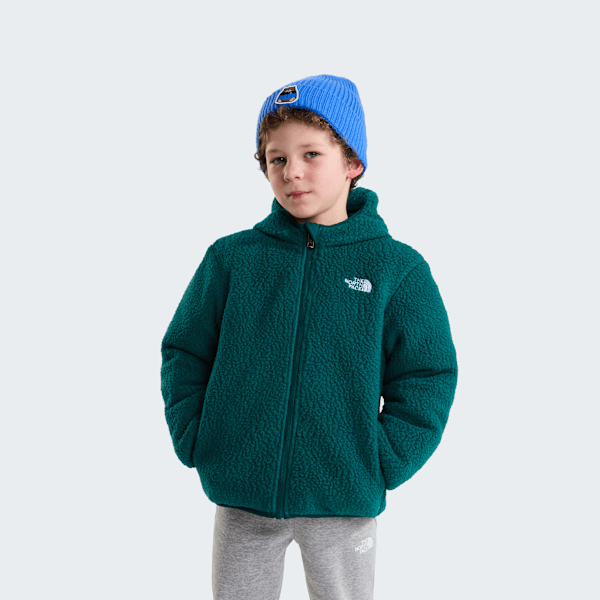 Veste à capuche zippée réversible Shasta pour enfant Slate Moss-Pacific Teal