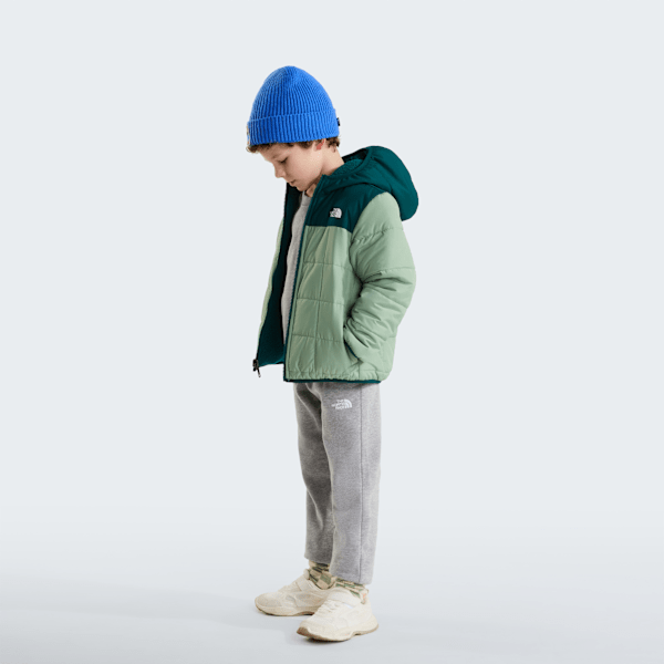 Veste à capuche zippée réversible Shasta pour enfant Slate Moss-Pacific Teal