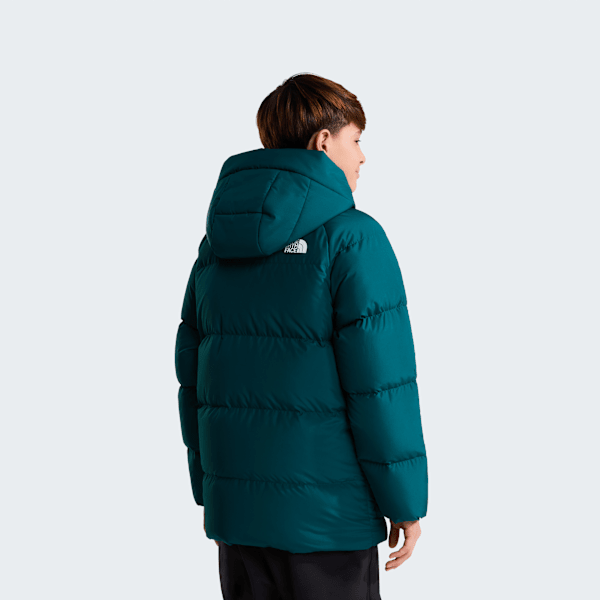 Parka courte en duvet et polaire North pour enfant Pacific Teal