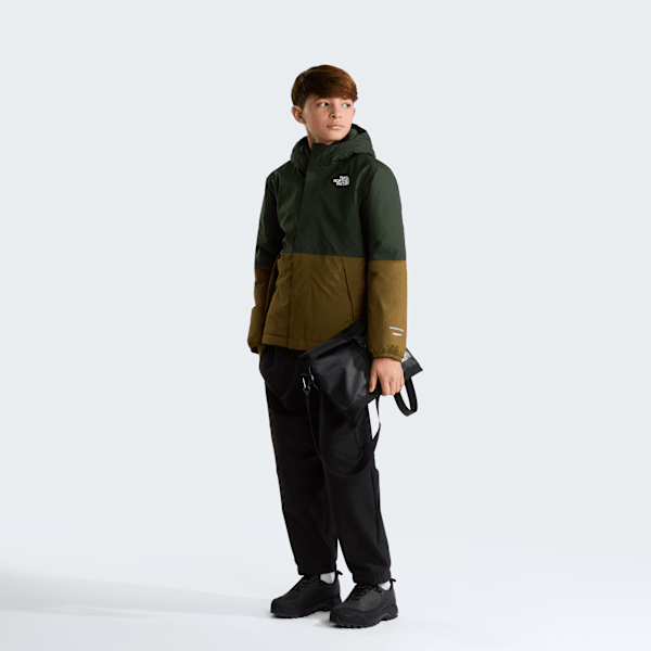 Veste imperméable chaude Antora pour garçon Bottle Green-Caraway Seed