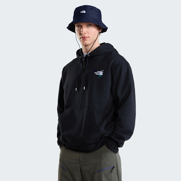 Sweat à capuche graphique brodé Off Piste unisexe TNF Black