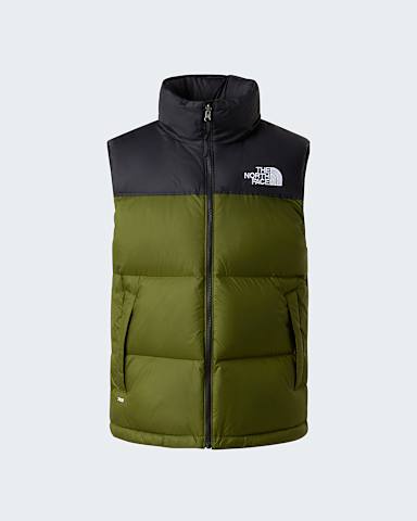 Gilet 1996 Retro Nuptse da uomo TNF Woodland GreenTNF Black hero