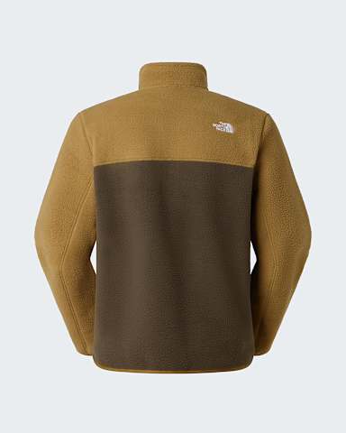 Mens Yumiori 14 Zip Fleece Jacket TNF New Taupe GreenCedarDust Orange alt1