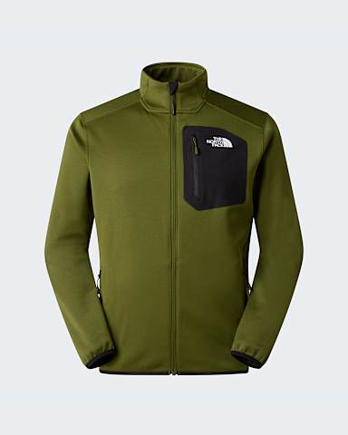Crestfleece met volledige rits voor heren TNF Woodland GreenTNF Black hero