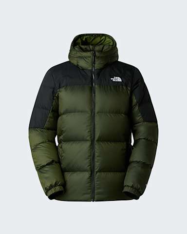 Mens Diablo Down 20 Hooded Jacket TNF Woodland Green Black HeatherTNF Black hero