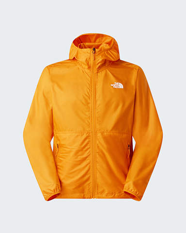 Mens Cyclone Wind Jacket TNF Dust Orange hero