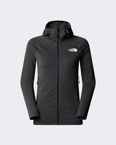 Womens Bolt Polartec Power Grid Hooded Jacket TNF Asphalt GreyTNF Black hero