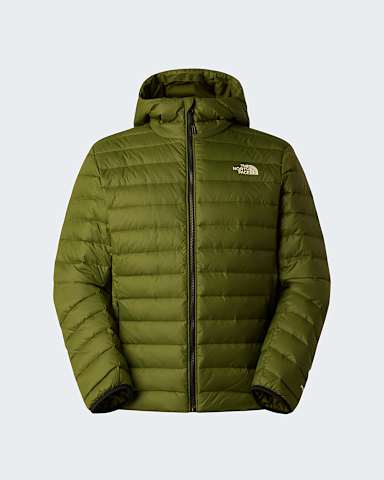Giacca in piumino con cappuccio Classic da uomo TNF Woodland Green hero