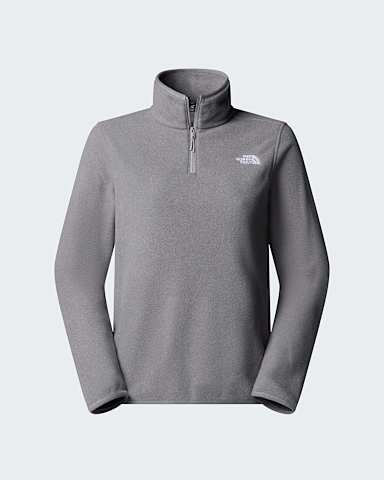 Flsov mikina s krtkm zipem Glacier pro dmy TNF TNF Mid Grey Heather hero