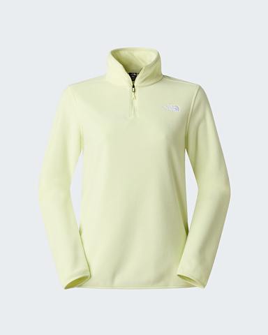 Polaire col zipp Glacier pour femme TNF Lemon Mist hero