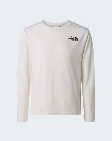 247 Tshirt met lange mouwen voor tieners TNF White Dune hero