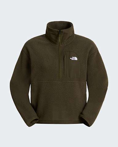 Giacca in pile Yumiori OffPeak con mezza cerniera da donna TNF New Taupe Green hero