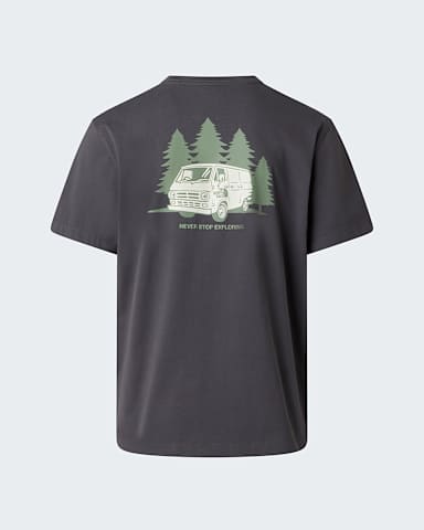 Mens Van Life Relaxed Graphic TShirt TNF Anthracite Grey alt1