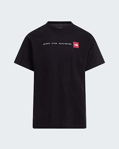 Camiseta recta Never Stop Exploring para hombre TNF TNF Black hero