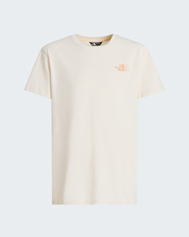 Modzieowy luny Tshirt Flower Scribble TNF White DuneDust Orange hero