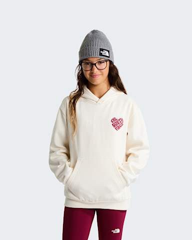 Girls Brand Proud Relaxed Graphic Hoodie TNF White Dune HERO