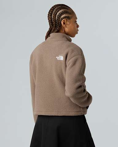 Polaire col zipp TNF Fleeski pour femme TNF Mocha Brown ALT2